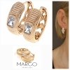 gold plated earrings with exclusive cubic zirconia